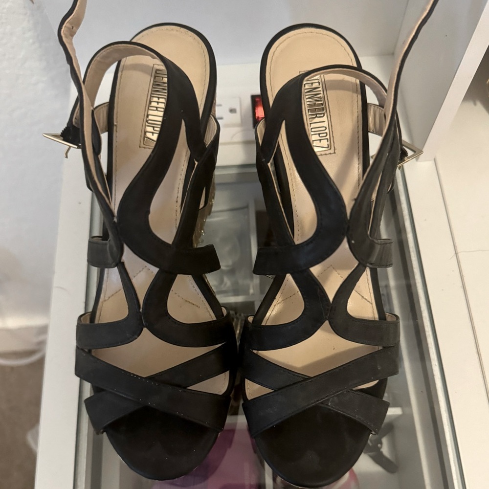 Jenifer Lopez Black sandals